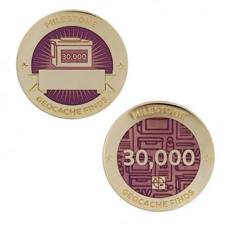 Milestone Geocoin and Tag Set - 30 000 Finds
