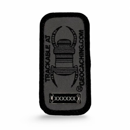 Geocaching Travel Bug® Patch - Charcoal